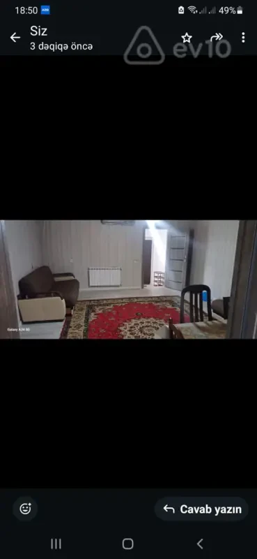 Kirayə verilir 2 otaqlı həyət evi 70 m²