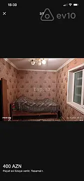 Kirayə verilir 2 otaqlı həyət evi 51 m² — Bakı, Binəqədi 2 otaq 51.00 m²