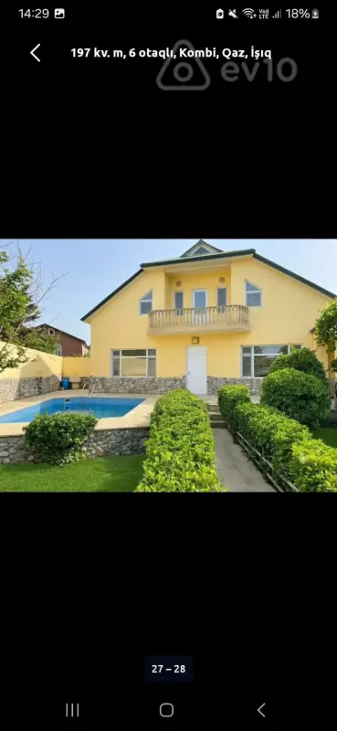 Kirayə verilir 6 otaqlı həyət evi 250 m²