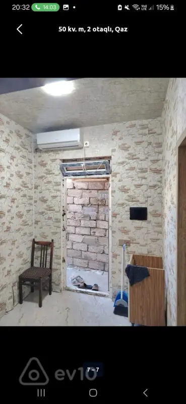 Kirayə verilir 2 otaqlı həyət evi 50 m²