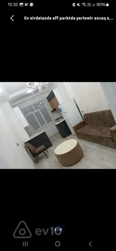 Kirayə verilir 1 otaqlı yeni tikili 30 m²