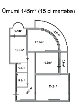 Satılır 3 otaqlı yeni tikili 120 m² — Bakı, Xətai 3 otaq 120.00 m²
