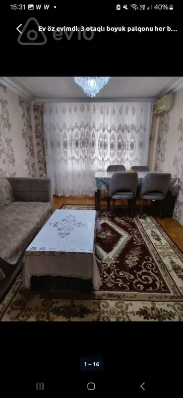 Kirayə verilir 3 otaqlı köhnə tikili 75 m²