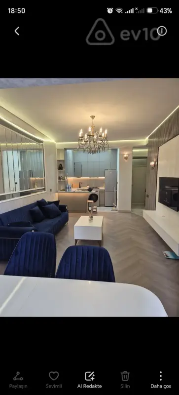 Kirayə verilir 2 otaqlı yeni tikili 70 m²