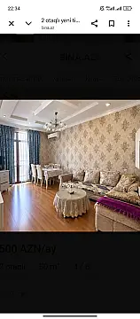 Kirayə verilir 2 otaqlı yeni tikili 50 m² — Xırdalan 2 otaq 50.00 m²