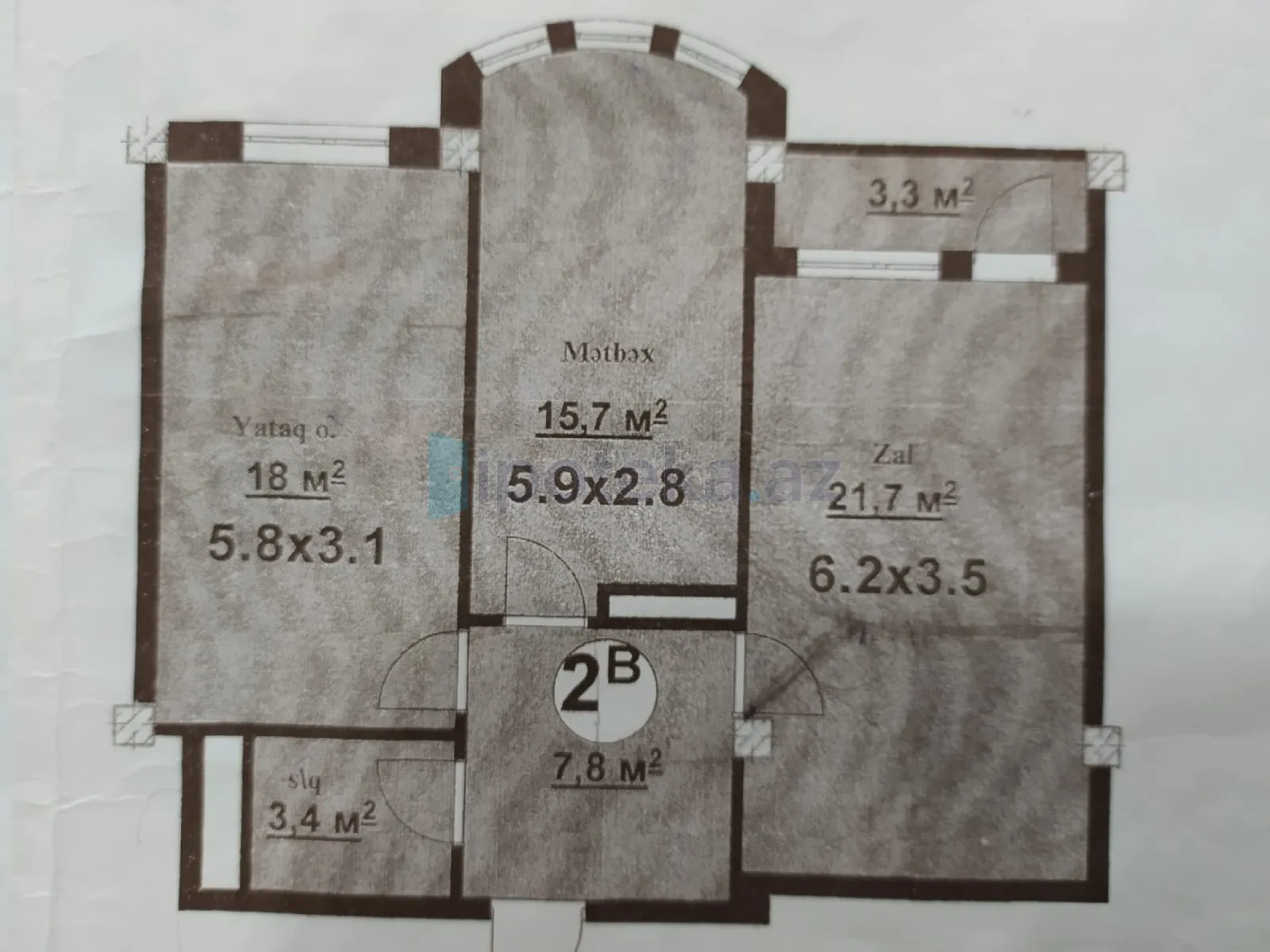 Satılır 3 otaqlı yeni tikili 70 m²