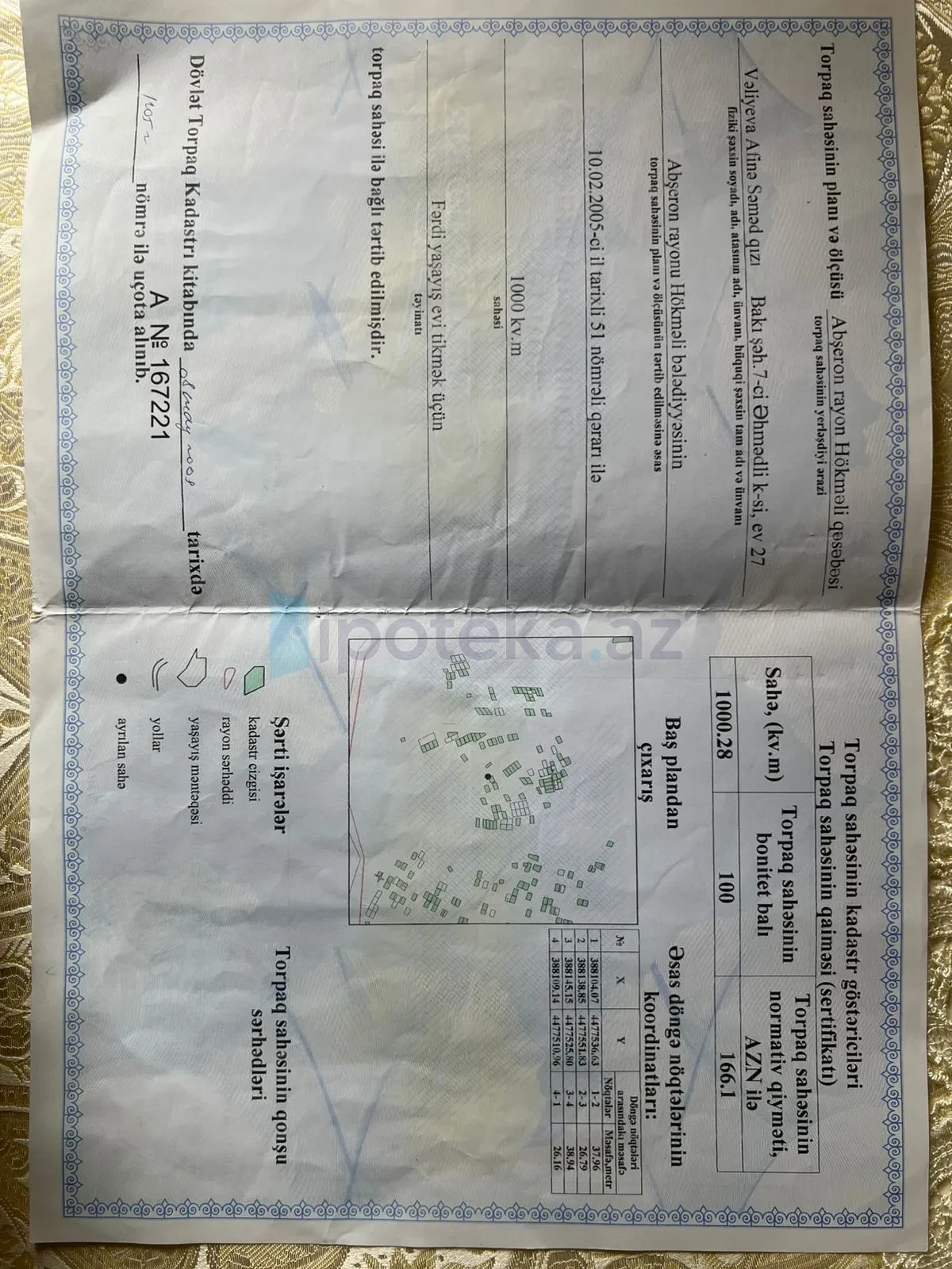 Satılır torpaq sahəsi