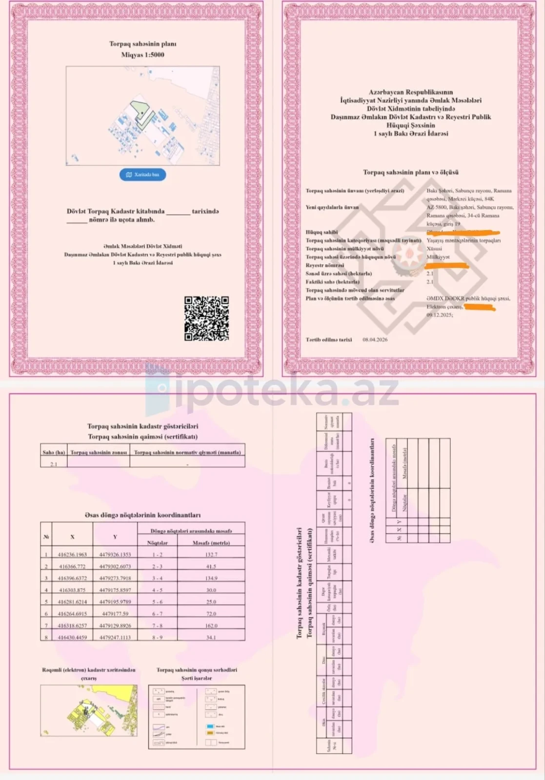 Satılır torpaq sahəsi