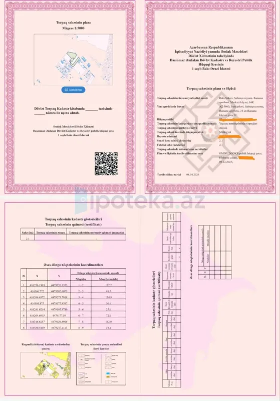 Satılır torpaq sahəsi