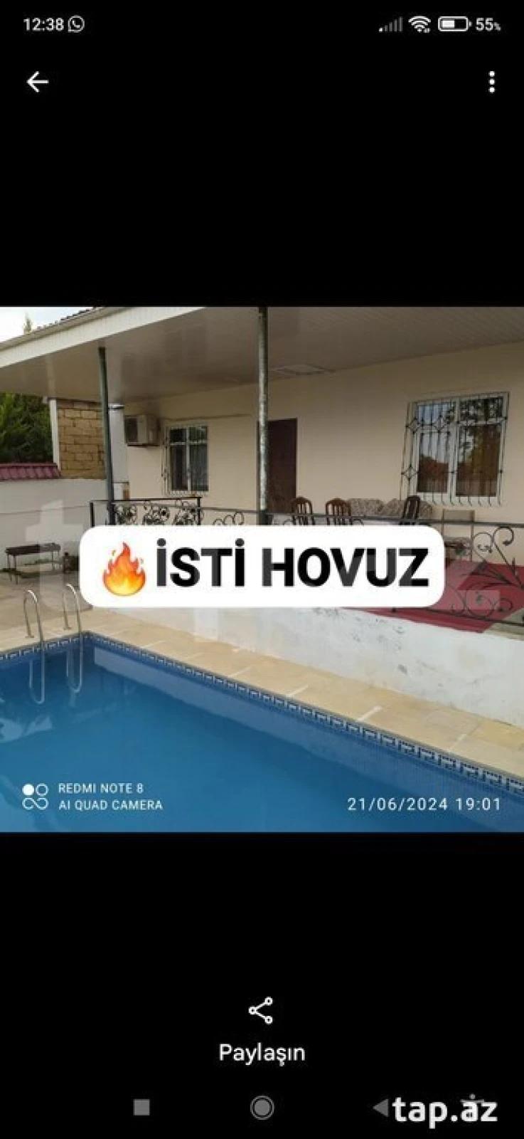 Kirayə verilir 3 otaqlı həyət evi