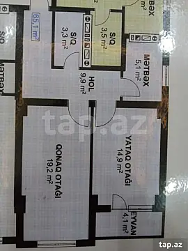 Satılır 2 otaqlı yeni tikili 65.4 m² — Xırdalan, Xırdalan 2 otaq 65.40 m²