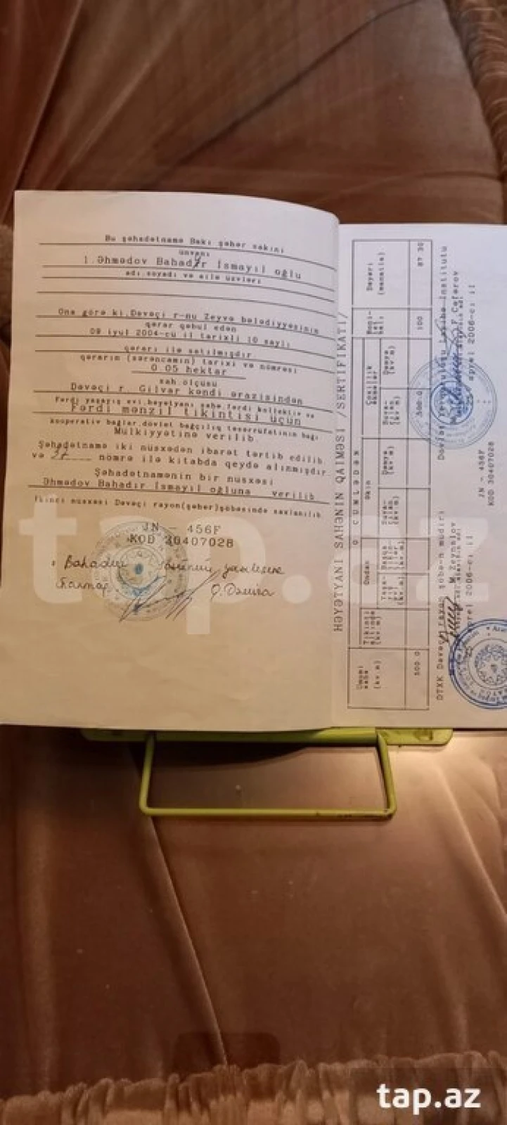 Satılır torpaq sahəsi