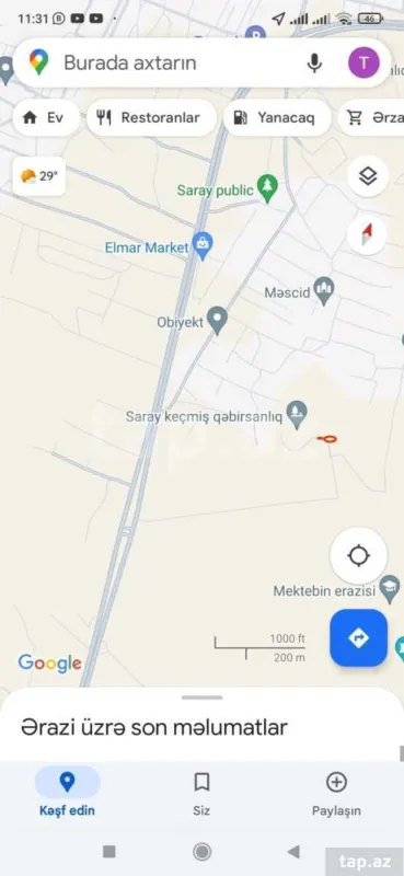 Satılır torpaq sahəsi