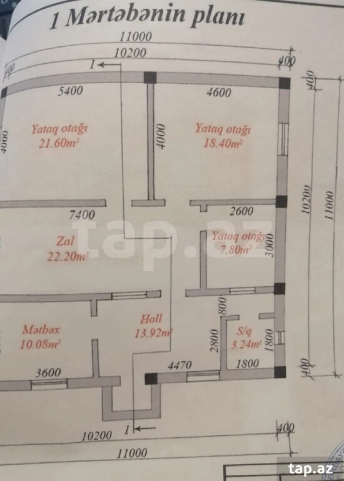 Satılır 4 otaqlı həyət evi