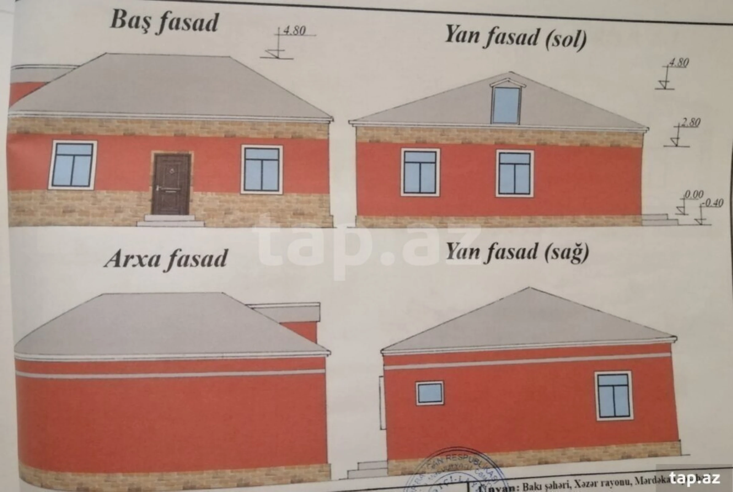 Satılır 4 otaqlı həyət evi