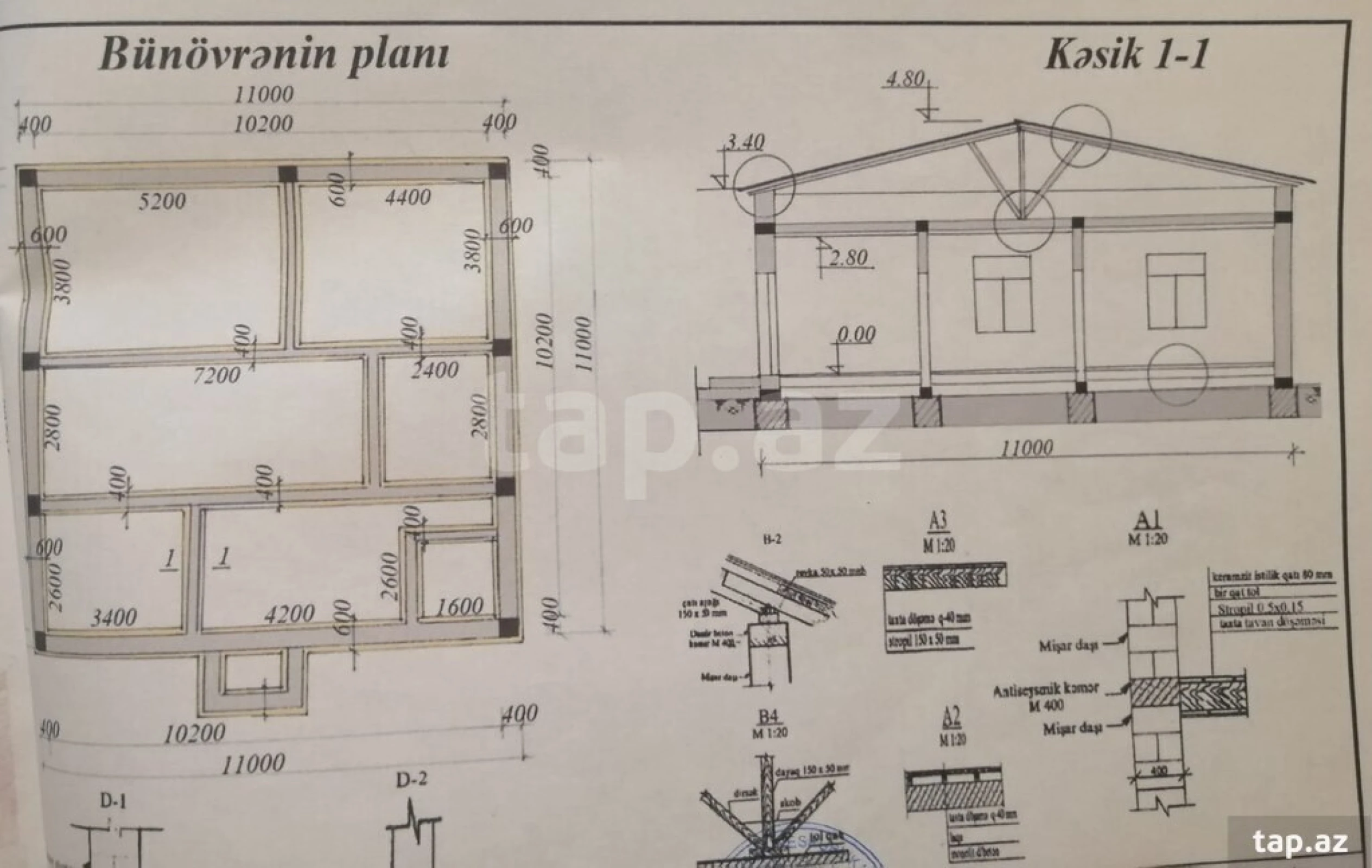 Satılır 4 otaqlı həyət evi
