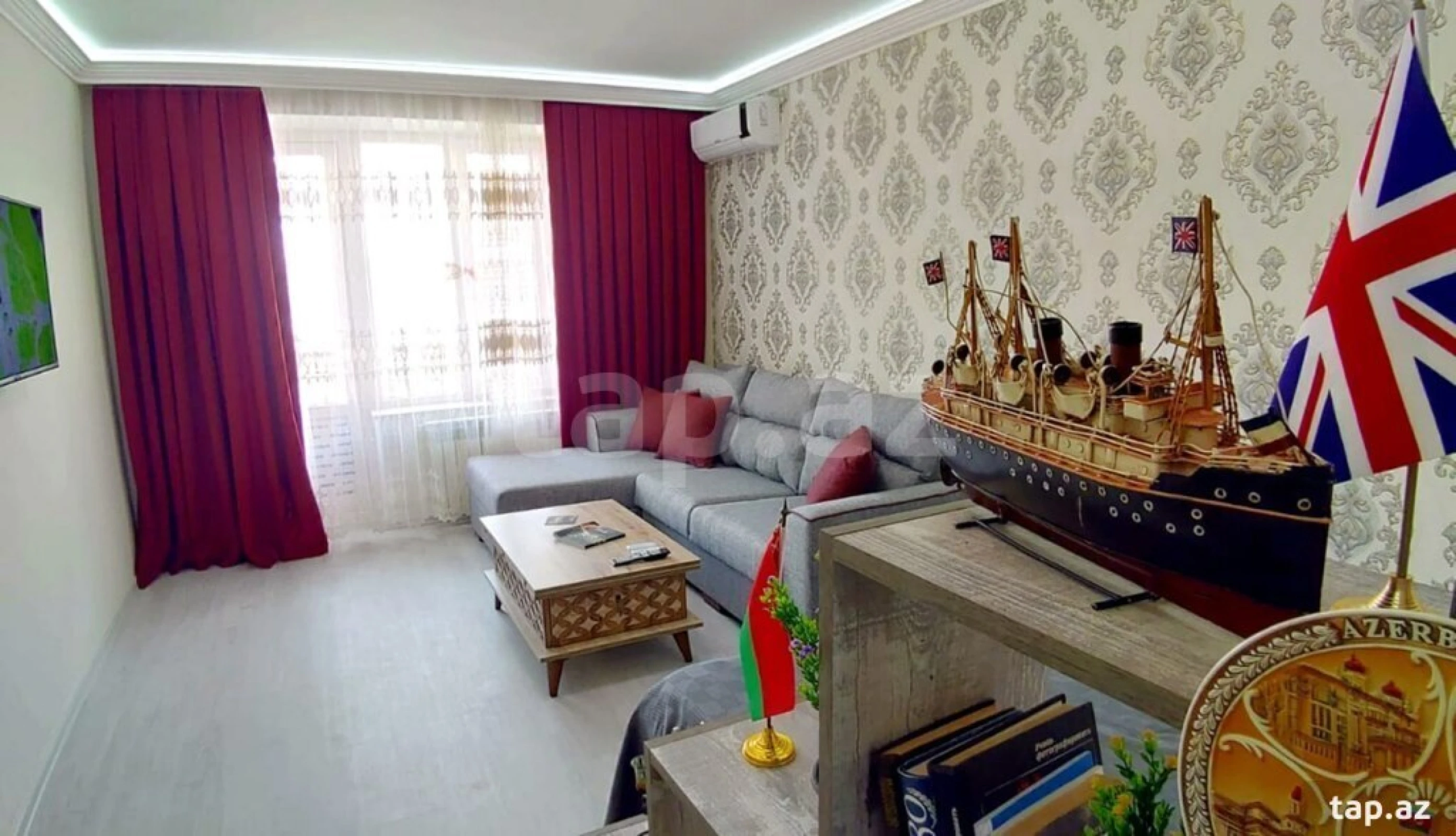 Kirayə verilir 1 otaqlı mənzil 48 m²