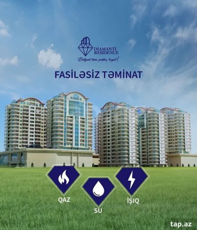 Satılır 2 otaqlı yeni tikili 78 m²