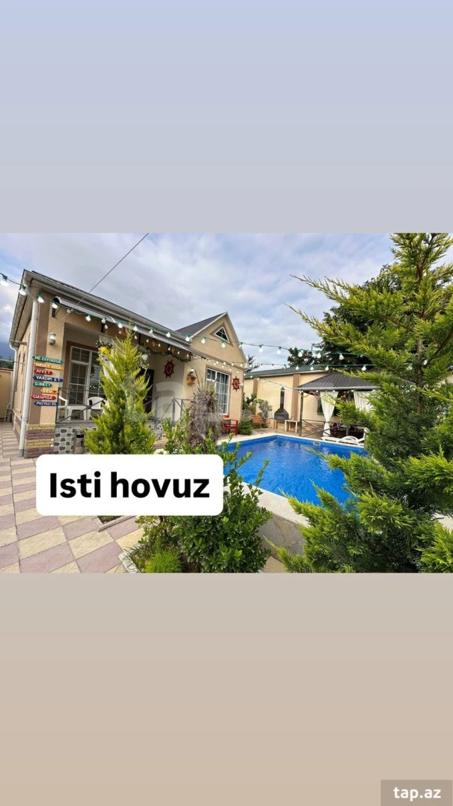 Kirayə verilir 3 otaqlı həyət evi