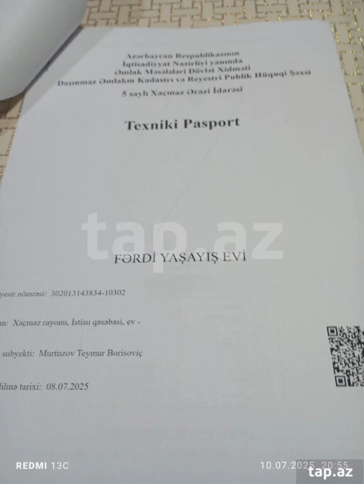 Satılır 3 otaqlı həyət evi