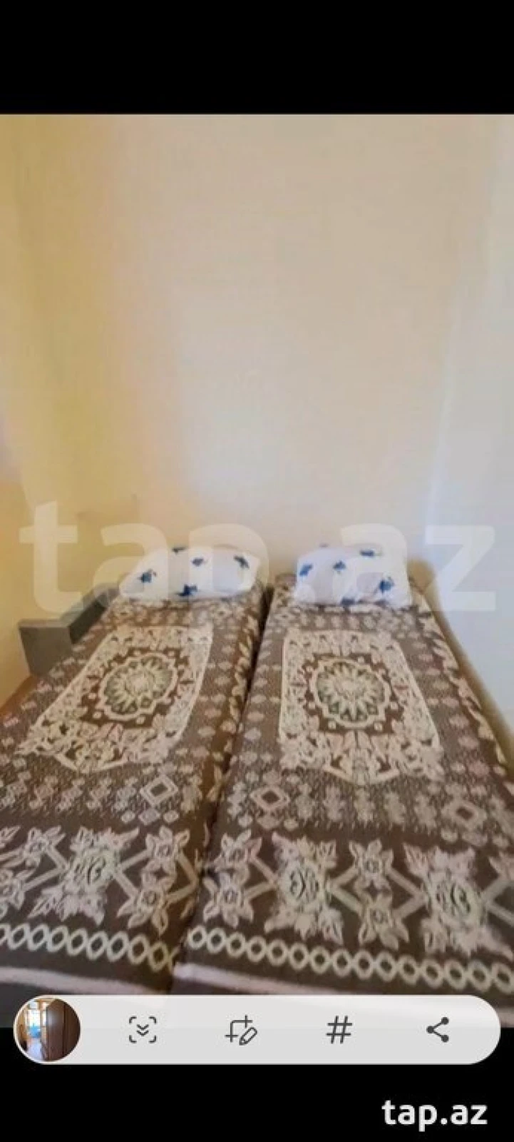 Satılır 2 otaqlı mənzil 37 m²