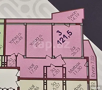 Satılır 3 otaqlı yeni tikili 122 m²