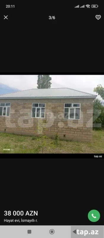Satılır 2 otaqlı həyət evi