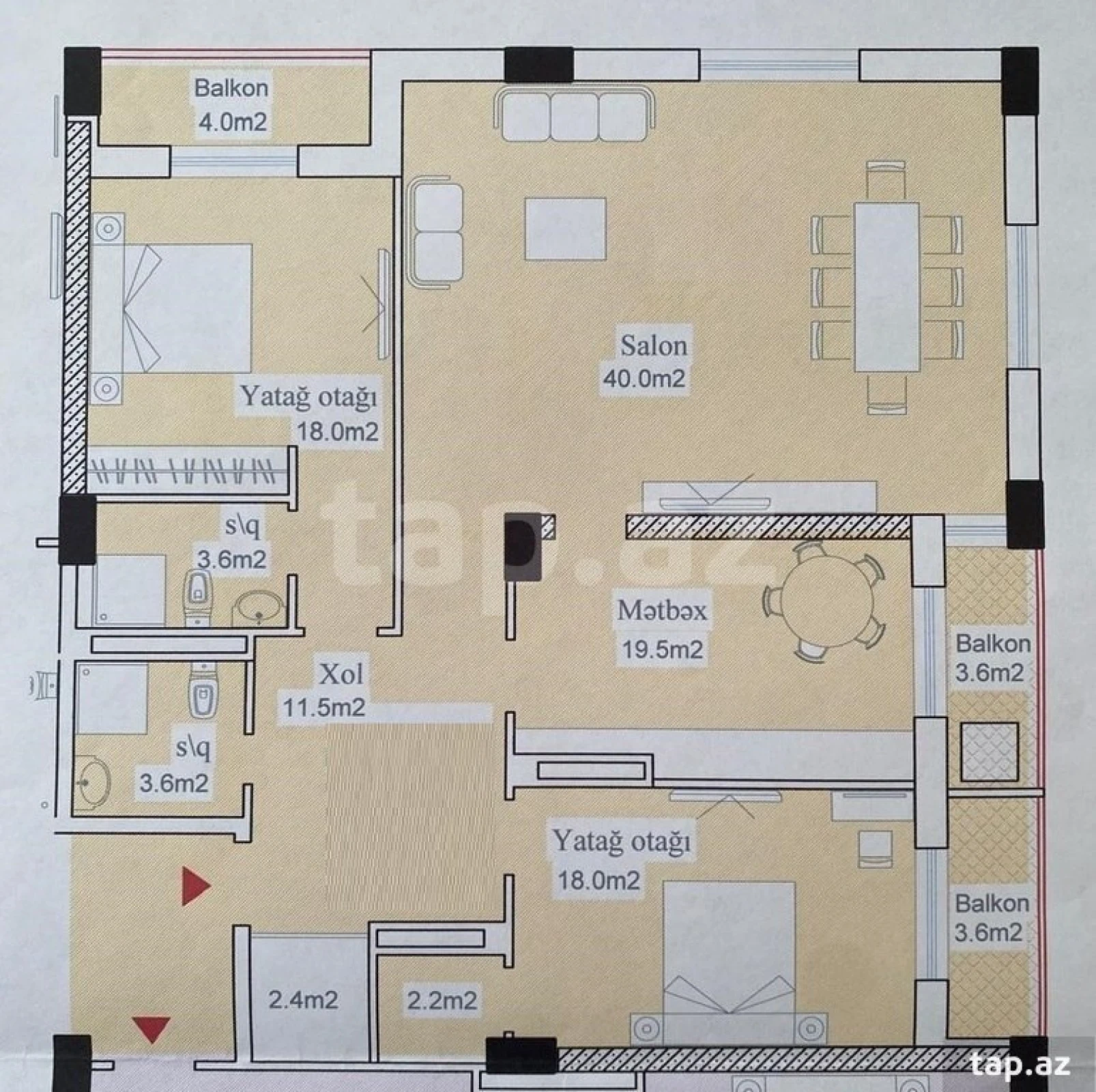 Satılır 3 otaqlı yeni tikili 130 m²
