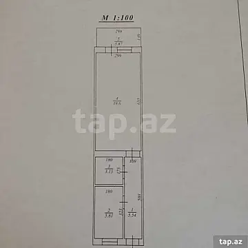 Satılır 1 otaqlı mənzil 35.25 m²
