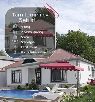 Satılır 4 otaqlı həyət evi 150 m² — Qəbələ 4 otaq 150.00 m²