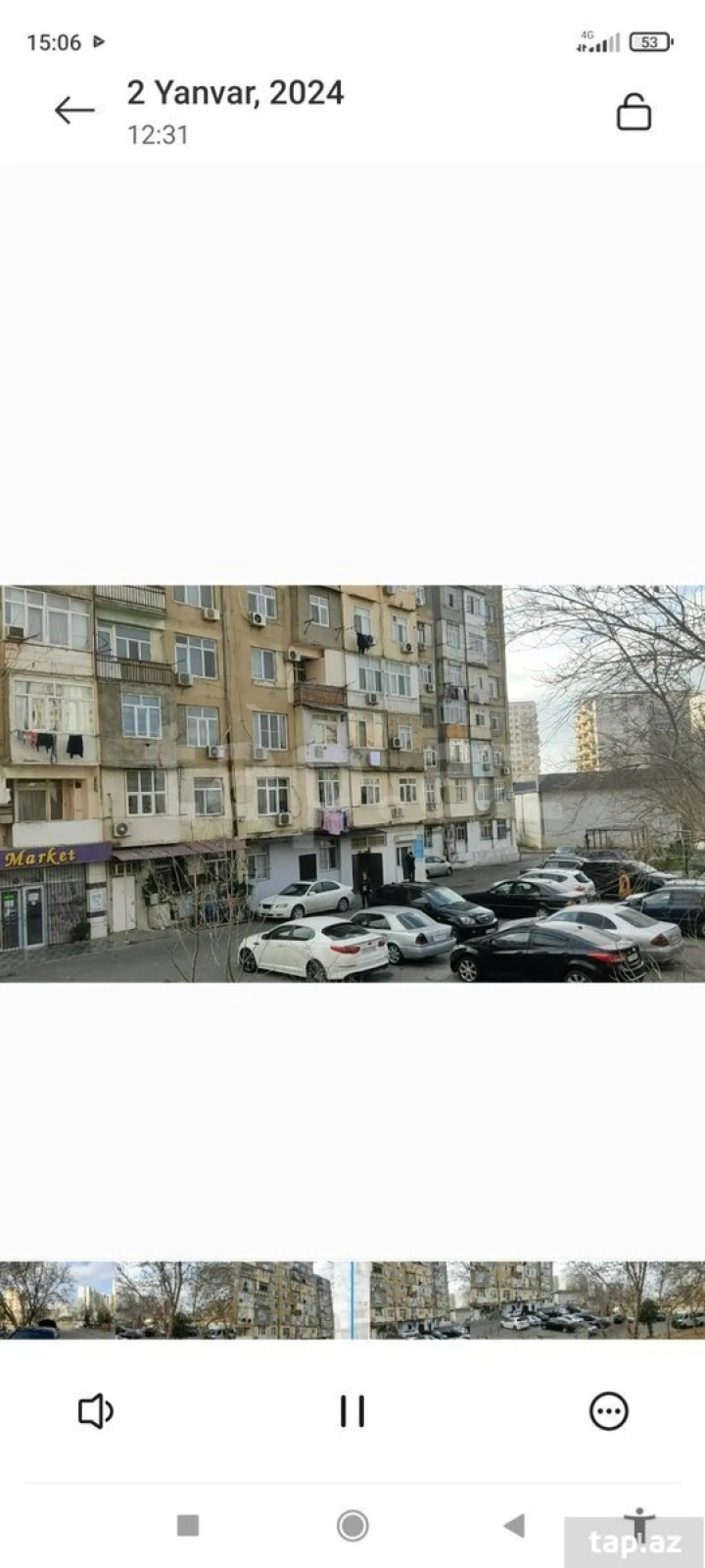 Satılır 2 otaqlı mənzil 45 m²