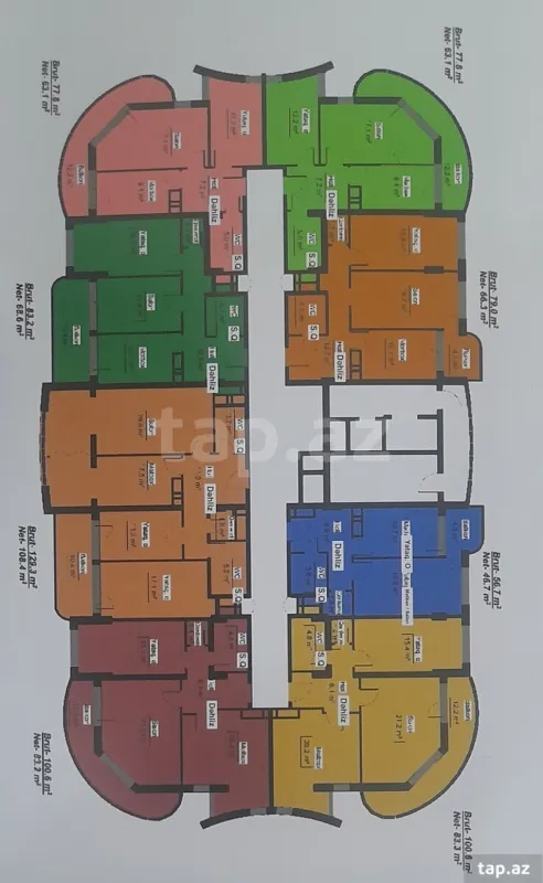 Satılır 2 otaqlı yeni tikili 77.8 m²