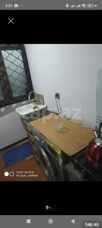 Kirayə verilir 1 otaqlı həyət evi