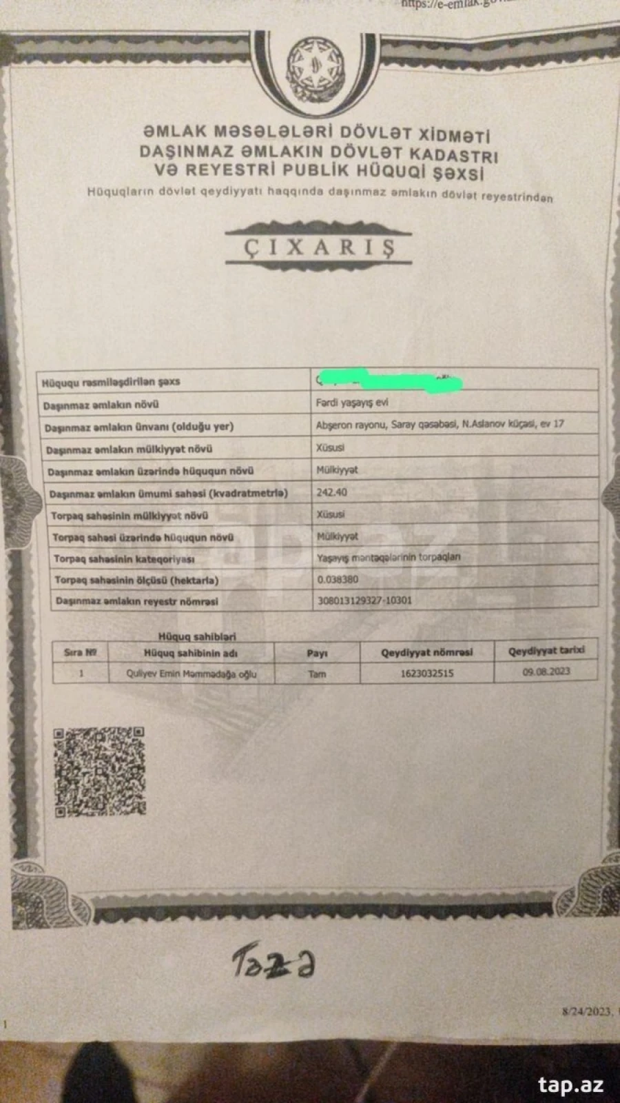 Satılır 7 otaqlı həyət evi