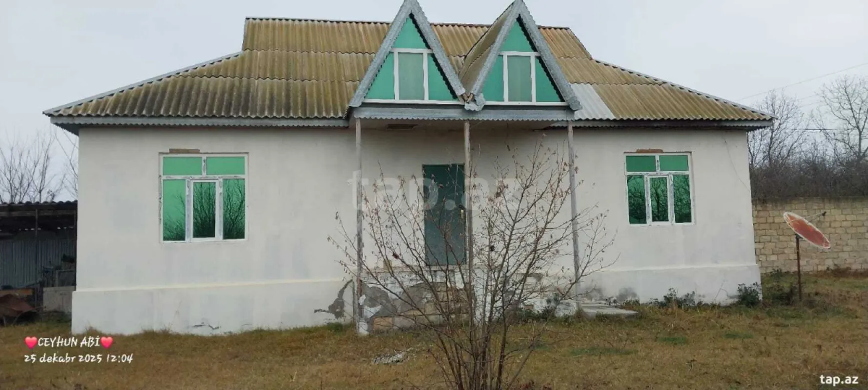 Satılır 2 otaqlı həyət evi