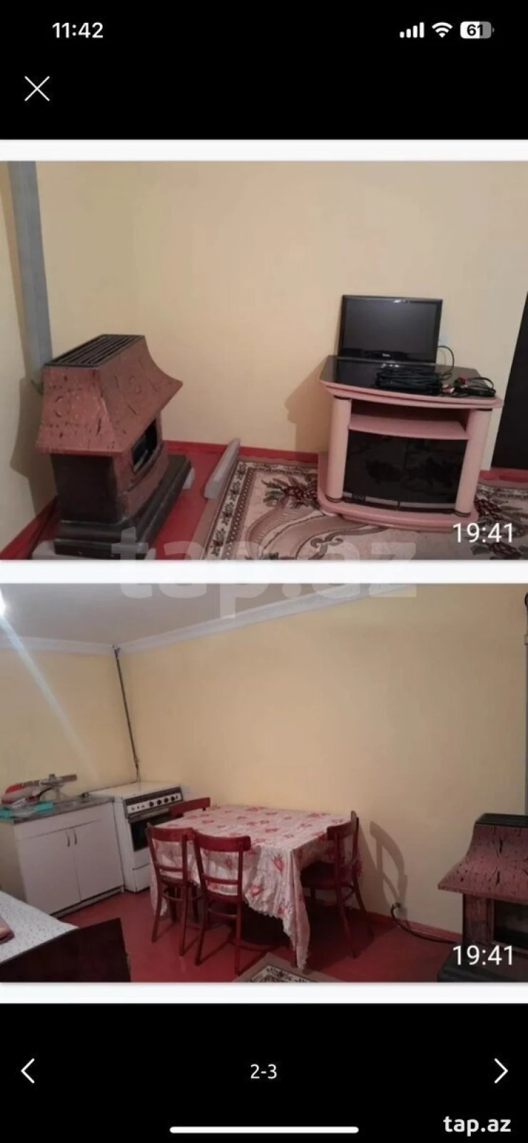 Kirayə verilir 1 otaqlı həyət evi