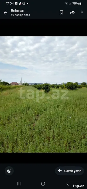 Satılır torpaq sahəsi