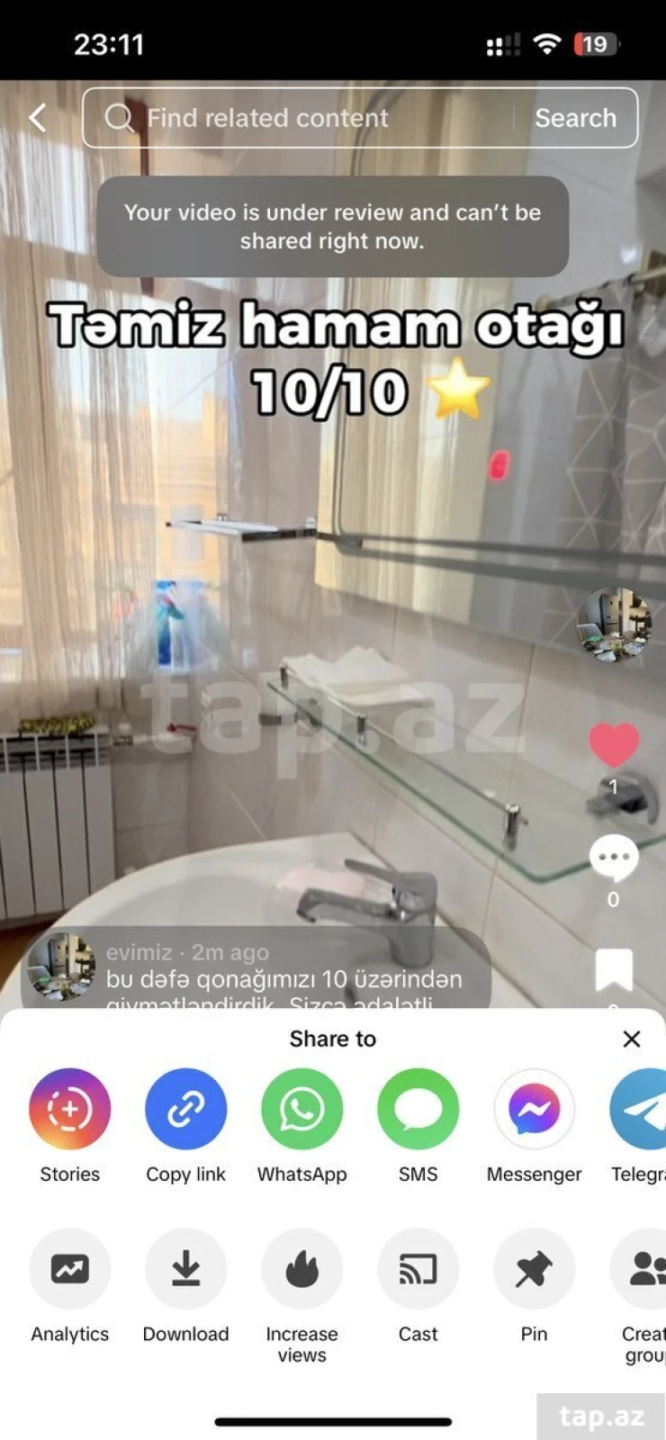 Kirayə verilir 3 otaqlı mənzil 80 m²