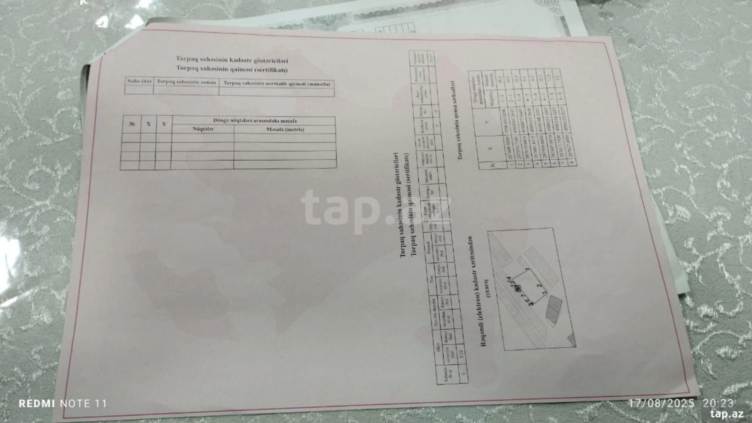 Satılır torpaq sahəsi