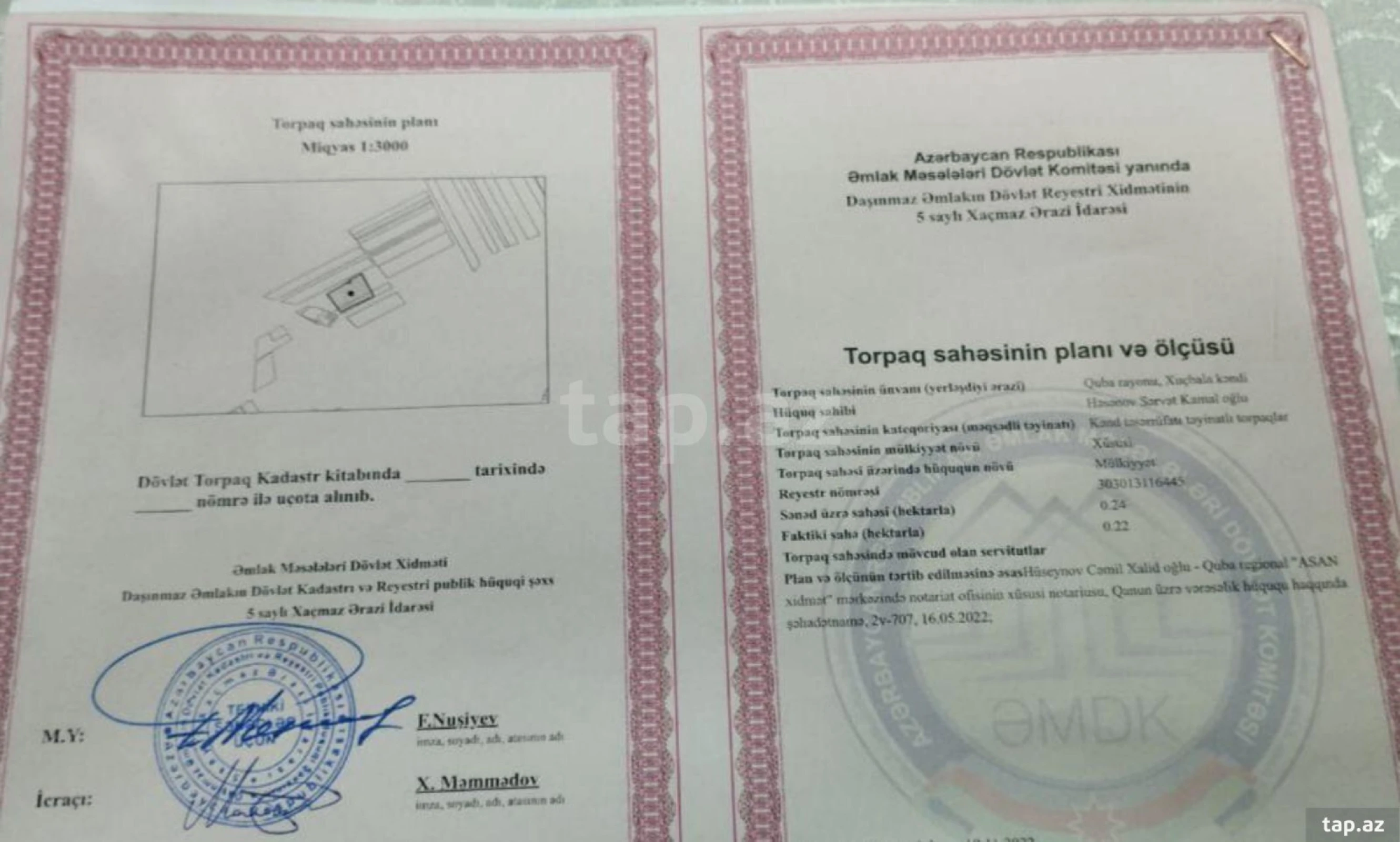 Satılır torpaq sahəsi