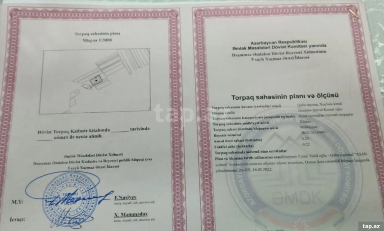 Satılır torpaq sahəsi