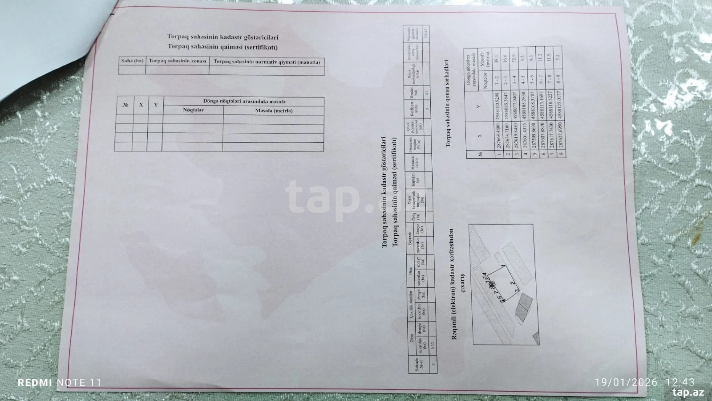 Satılır torpaq sahəsi