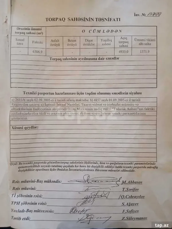 Satılır torpaq sahəsi