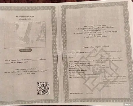 Satılır torpaq sahəsi