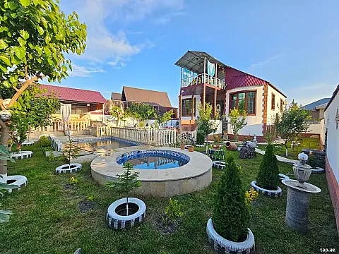 Kirayə verilir 8 otaqlı həyət evi — Qəbələ 8 otaq