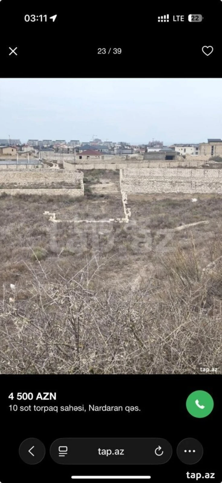 Satılır torpaq sahəsi