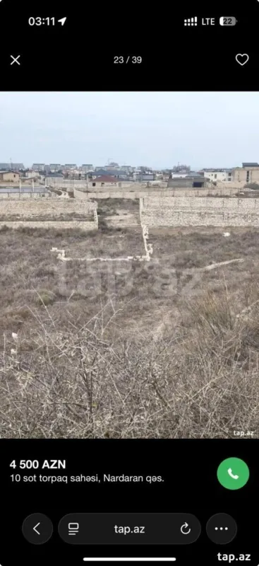 Satılır torpaq sahəsi