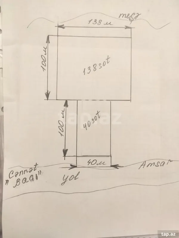 Satılır torpaq sahəsi