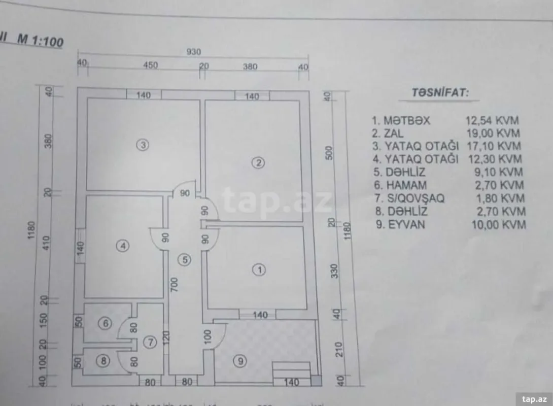 Satılır 4 otaqlı həyət evi