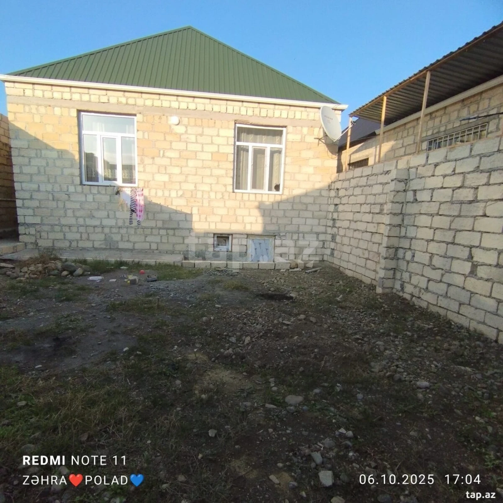 Satılır 3 otaqlı həyət evi